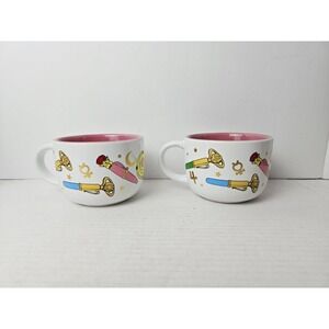 Sailor Moon ceramic soup‎ bowl mug pair 12 oz